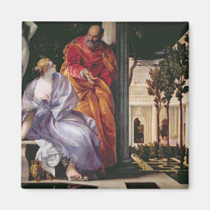Bathsheba Bathing, c.1575 (olie op canvas) Magneet