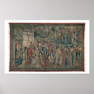 Bathsheba besteld bij het Paleis, Tapestry of Davi Poster