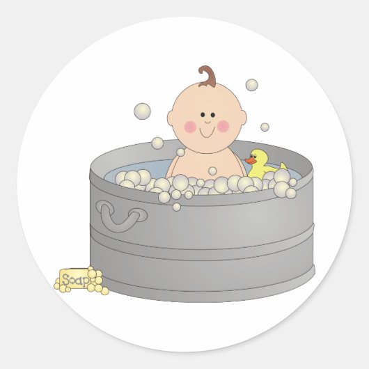 Bathtime Baby Sticker (Voorkant)
