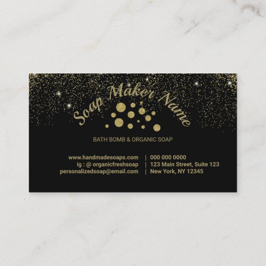 Bathtub Bomb Spa Soap Bubble Visitekaartje (Achterkant)