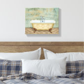 Bathtub en de Leaning Tower van Pisa Canvas Afdruk (Insitu (Slaapkamer))