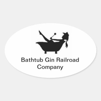 Bathtub Gin Railroad Co. Bumpersticker Ovale Sticker