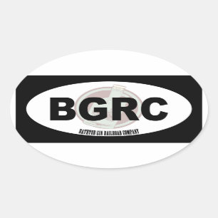 Bathtub Gin Railroad Company Oval Text and logo Ovale Sticker