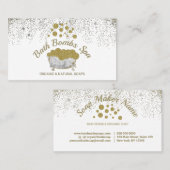 Bathtub Gold Shampoo Spa Soap Bubbles Visitekaartje (Voorkant / Achterkant)