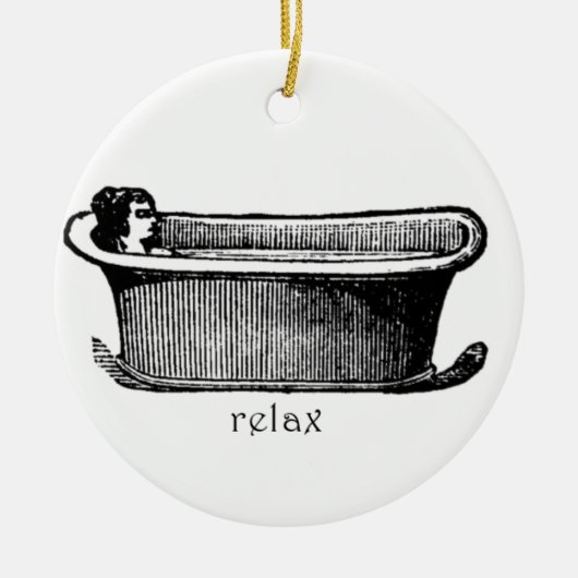  Bathtub Relax stempel Keramisch Ornament (Voorkant)