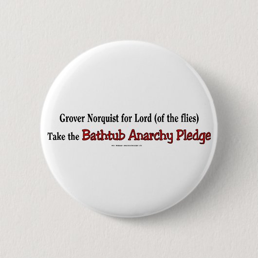 BathtubAnarchyPledge Ronde Button 5,7 Cm (Voorkant)