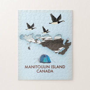 Bathurst Island Canada Reis kaart Legpuzzel
