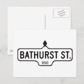Bathurst Street, Toronto Street Sign Briefkaart (Voorkant / Achterkant)