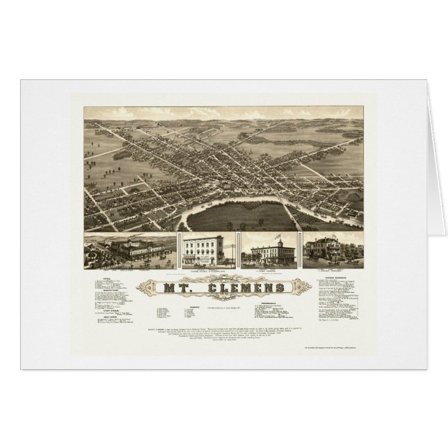 Bâti Clemens, carte panoramique de MI - 1882 (Devant horizontal)