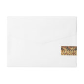 Batik aardse koffieboon Elegant Rustiek Rugged Adreslabel Wikkel (Achterkant)