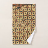 Batik aardse koffieboon Elegant Rustiek Rugged Bad Handdoek (Handdoek)
