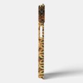 Batik aardse koffieboon Elegant Rustiek Rugged Case-Mate iPhone Case (Achterkant / Rechts)