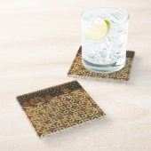 Batik aardse koffieboon Elegant Rustiek Rugged Glazen Onderzetter (Schuin)
