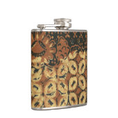 Batik aardse koffieboon Elegant Rustiek Rugged Heupfles (Rechts)