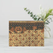 Batik aardse koffieboon Elegant Rustiek Rugged Kaart (Staand voorkant)