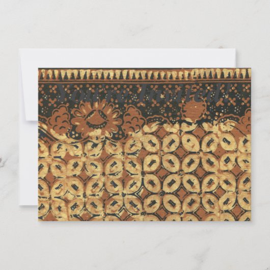 Batik aardse koffieboon Elegant Rustiek Rugged Kaart (Voorkant)