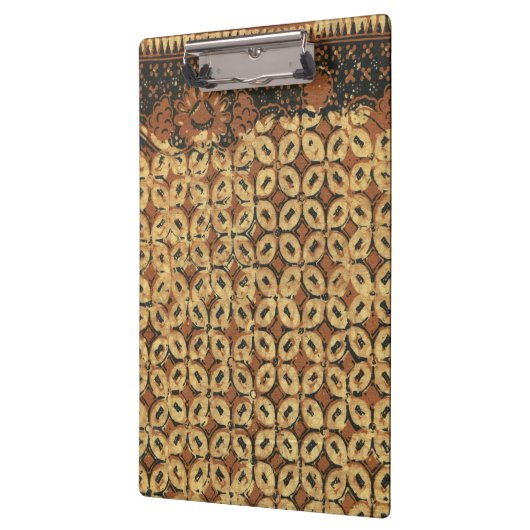 Batik aardse koffieboon Elegant Rustiek Rugged Klembord (Links)