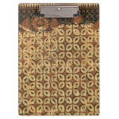 Batik aardse koffieboon Elegant Rustiek Rugged Klembord (Voorkant)