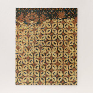 Batik aardse koffieboon Elegant Rustiek Rugged Legpuzzel