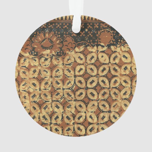 Batik aardse koffieboon Elegant Rustiek Rugged Ornament (achterkant)