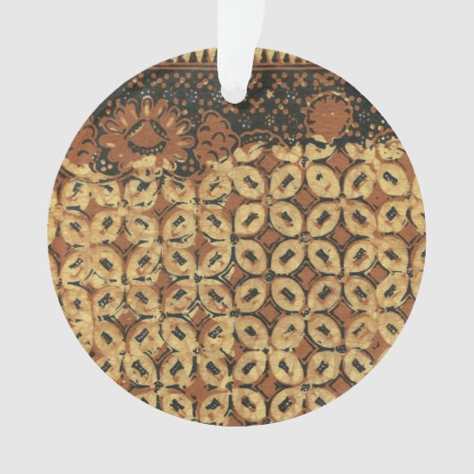 Batik aardse koffieboon Elegant Rustiek Rugged Ornament (voorkant)