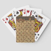 Batik aardse koffieboon Elegant Rustiek Rugged Pokerkaarten (Achterkant)