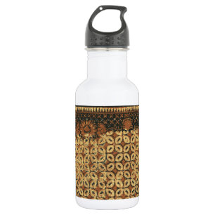 Batik aardse koffieboon Elegant Rustiek Rugged Waterfles