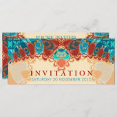 Batik Anniversaire Exotique / Invitation à une occ (Devant / Derrière)