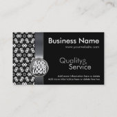 Batik blanc noir tribal avec Cartes de visite de l (Dos)