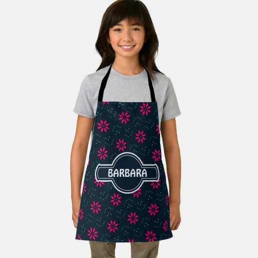 Batik Blauw Minimaal Patroon Schort (Insitu)