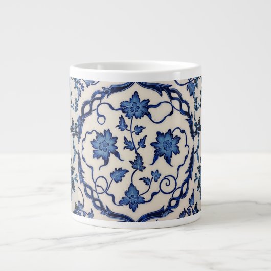 Batik Bleu foncé Beauté Spécialité Mug (Devant)