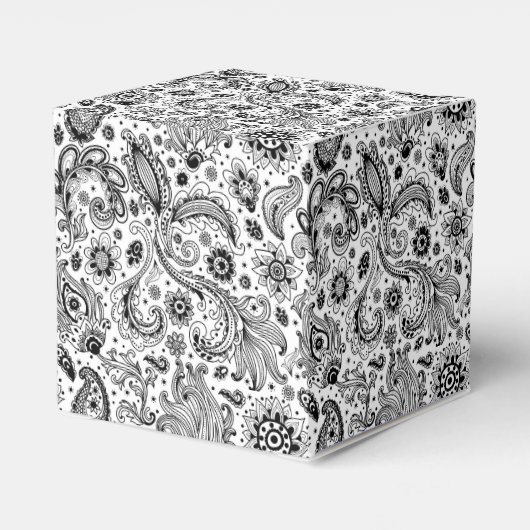 Batik boho style floral paisley pattern bedankdoosjes (Achterkant)