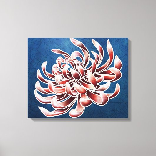 Batik Chrysanthemum Canvas Afdruk (Voorkant)