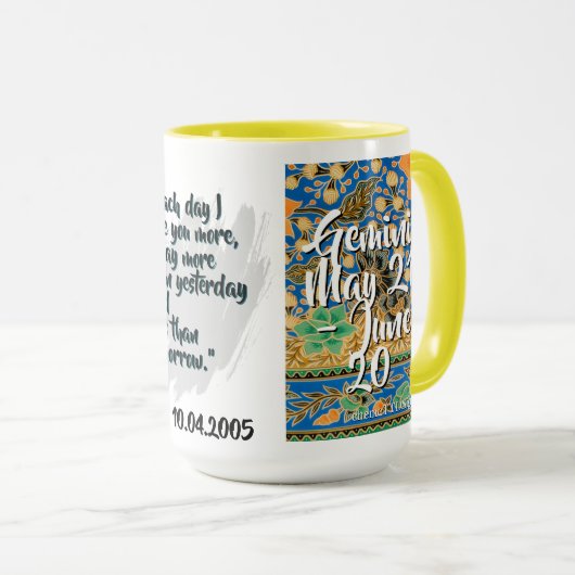Batik Combo Mug CM03-01 Gemini (Devant droit)