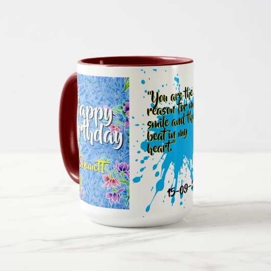 Batik Combo Mug CM11-01 Aquarius (Devant gauche)