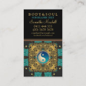 Batik d'or oriental Nouvel âge Yin Yang Cartes de (Dos)