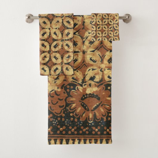 Batik Earthy Coffee Bean Élégant Rustique robuste (En situation)