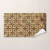 Batik Earthy Coffee Bean Élégant Rustique robuste (Serviette à main)