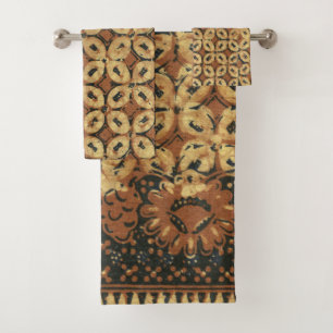 Batik Earthy Grain de Café Élégant Rustique Rugueu