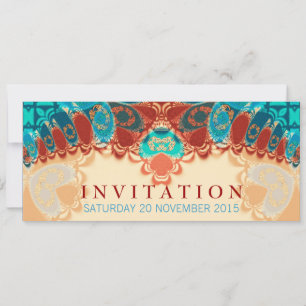 Batik Exotic Birthday / Special Occasion Invitatio Kaart