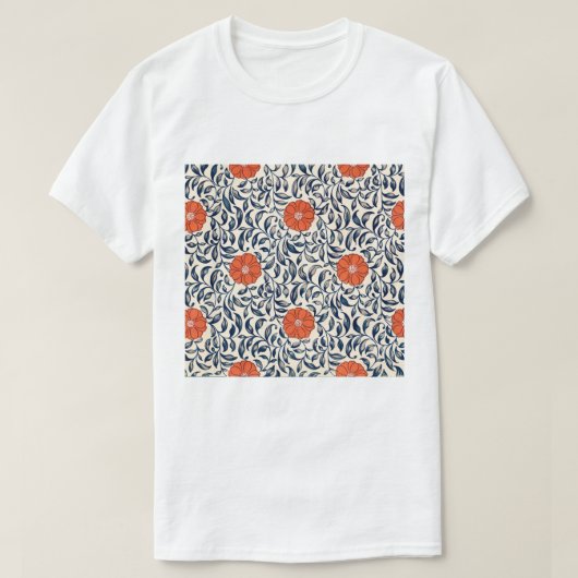 Batik Flower Pattern Chiffon Top (Design voorkant)