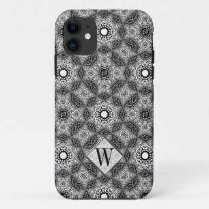 Batik Geometrica Monogram Aangepaste naam Telefoon iPhone 11 Hoesje
