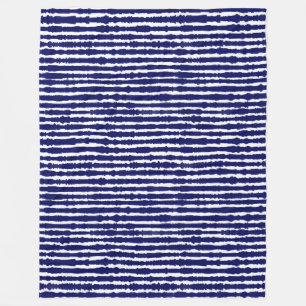 Batik Indigo Stijl Strepen Fleece Deken
