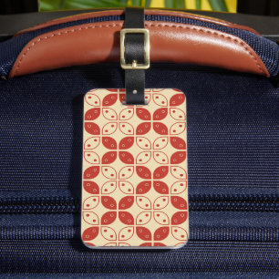 Batik Kawung, Indonesisch patroon, Javaans, etnisc Bagagelabel