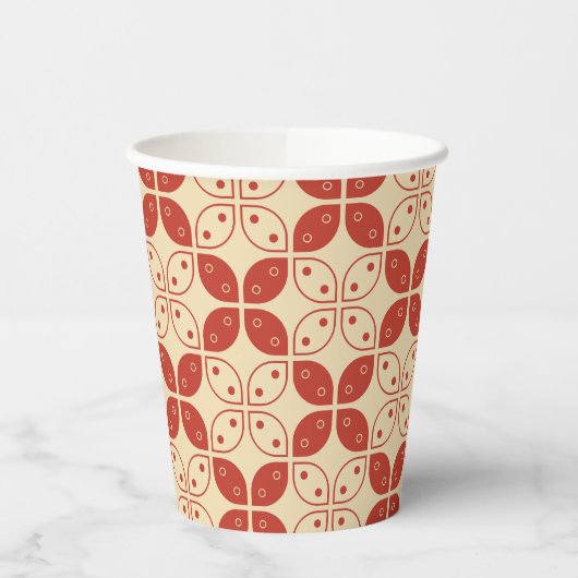 Batik Kawung, Indonesisch patroon, Javaans, etnisc Papieren Bekers (Links)