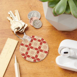 Batik Kawung, Indonesisch patroon, Javaans, etnisc Sleutelhanger