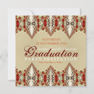 Batik Lace Afstuderen Invitation Kaart