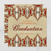 Batik Lace Graduation Invitation (Devant / Derrière)