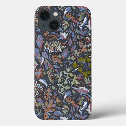 Batik Leaves Black Case-Mate iPhone Case (Achterkant)