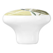 Batik Leaves Keramische Knop (Zijkant)